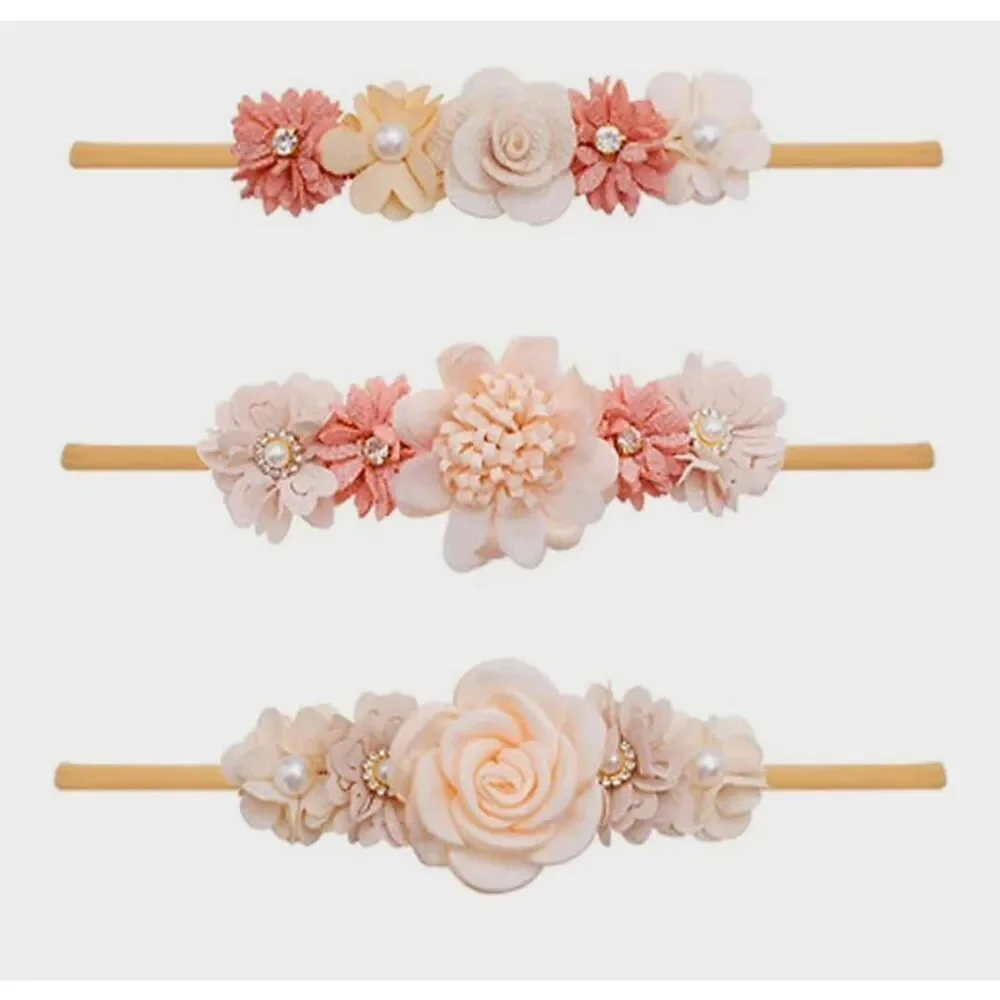 NEW IN BOX WNYUJOY 3 PIECE BABY GIRLS HEADBAND SET